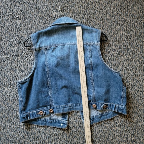 Vintage Highway Jeans Jacket Sleeveless Women’s Jacket Vest Size 1X - Picture 4 of 15